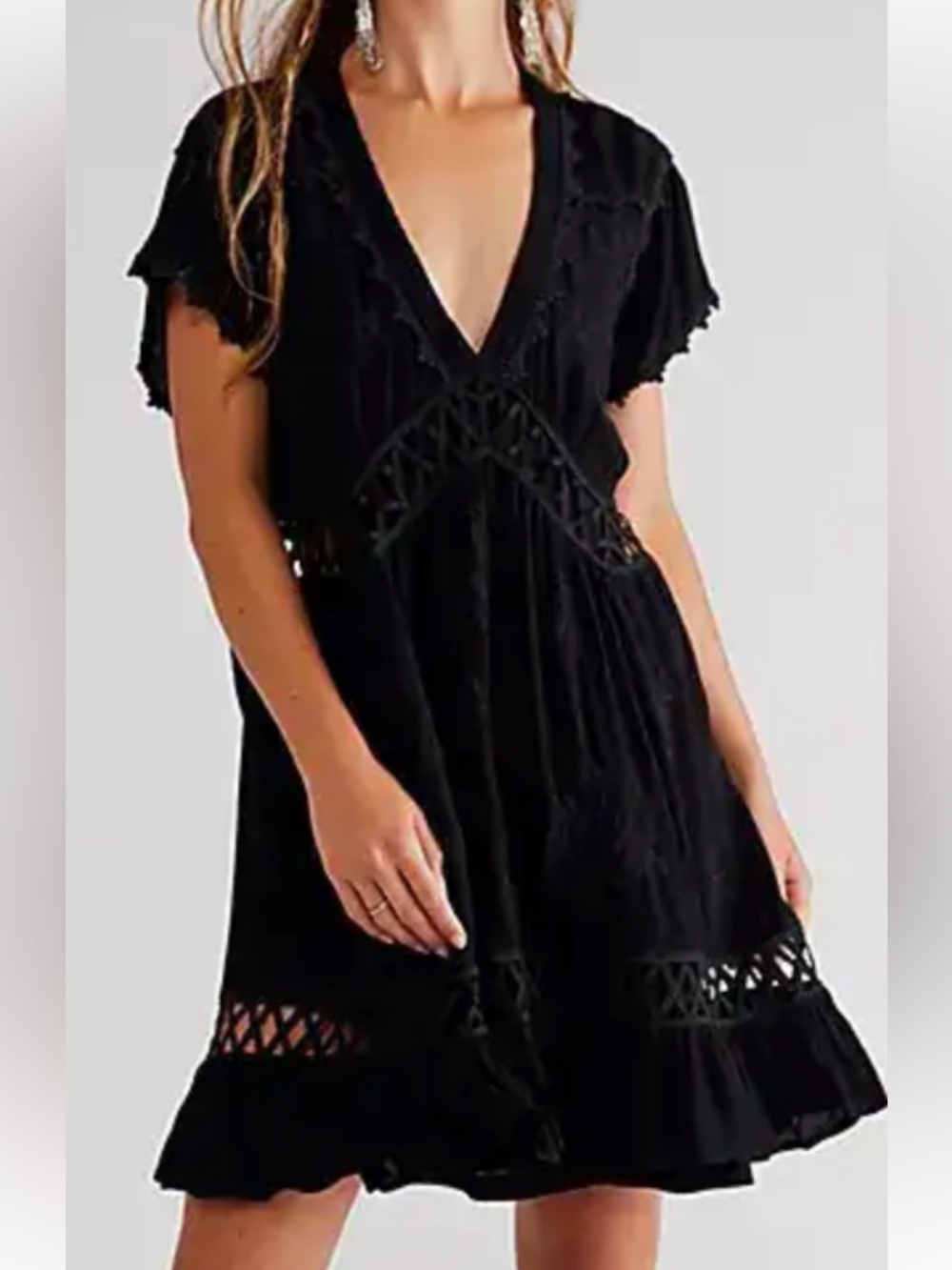Free People Black Boho “Marissa” Dress - Picture 1 of 10